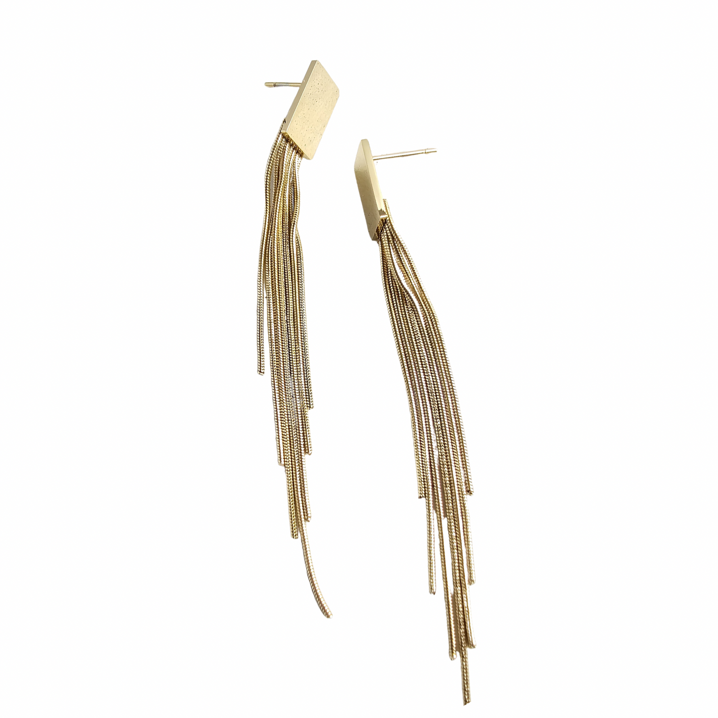 Chain Fringe Earrings- Gold